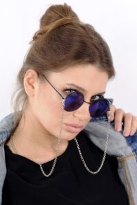 Toptan Halkalı Doc Zincir Gözlük Ipi Gümüş Renk