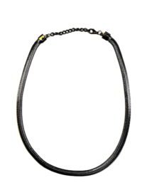 Toptan Unisex italyan Zincir Siyah Kaplama Kolye Orta