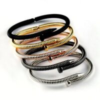 Toptan Unisex 5 Adet Kombin Burgu Çivi Bileklik Rose-Antrasit-Altın-Mat siyah-Gümüş Renk