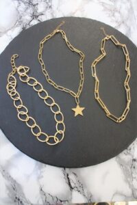 Toptan Gold Kaplama Üçlü Kombin Zincir Kolye