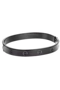 Toptan Unisex Mat Siyah kartier Kelepçe Bileklik