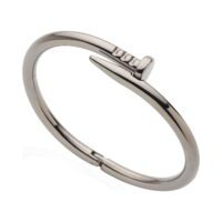 Toptan Unisex Antrasit Kaplama Cartier Model Çivi Bileklik