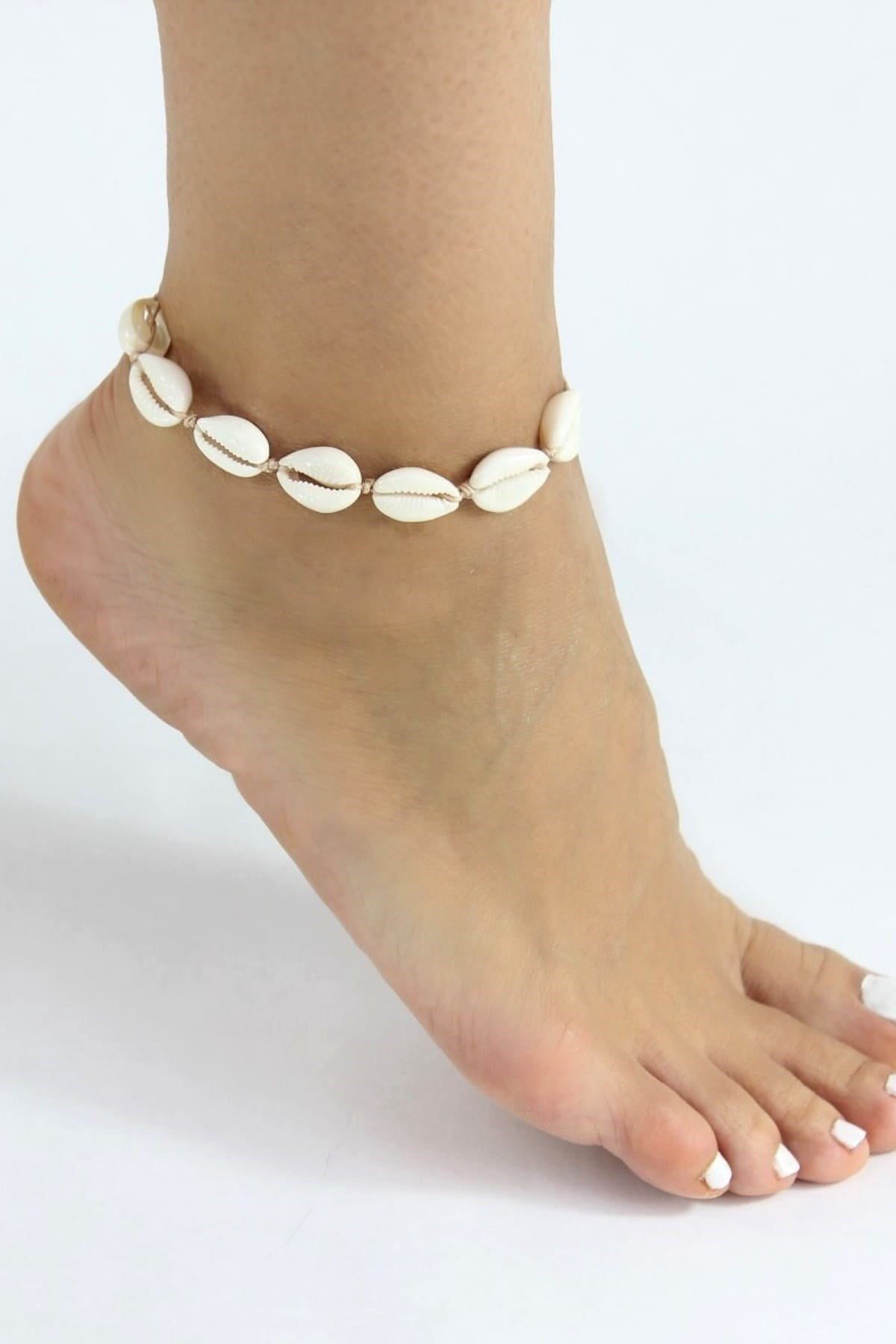 Toptan Kadın Doğal Deniz Kabuğu Halhal 3 Toptan Kadın Doğal Deniz Kabuğu Halhal