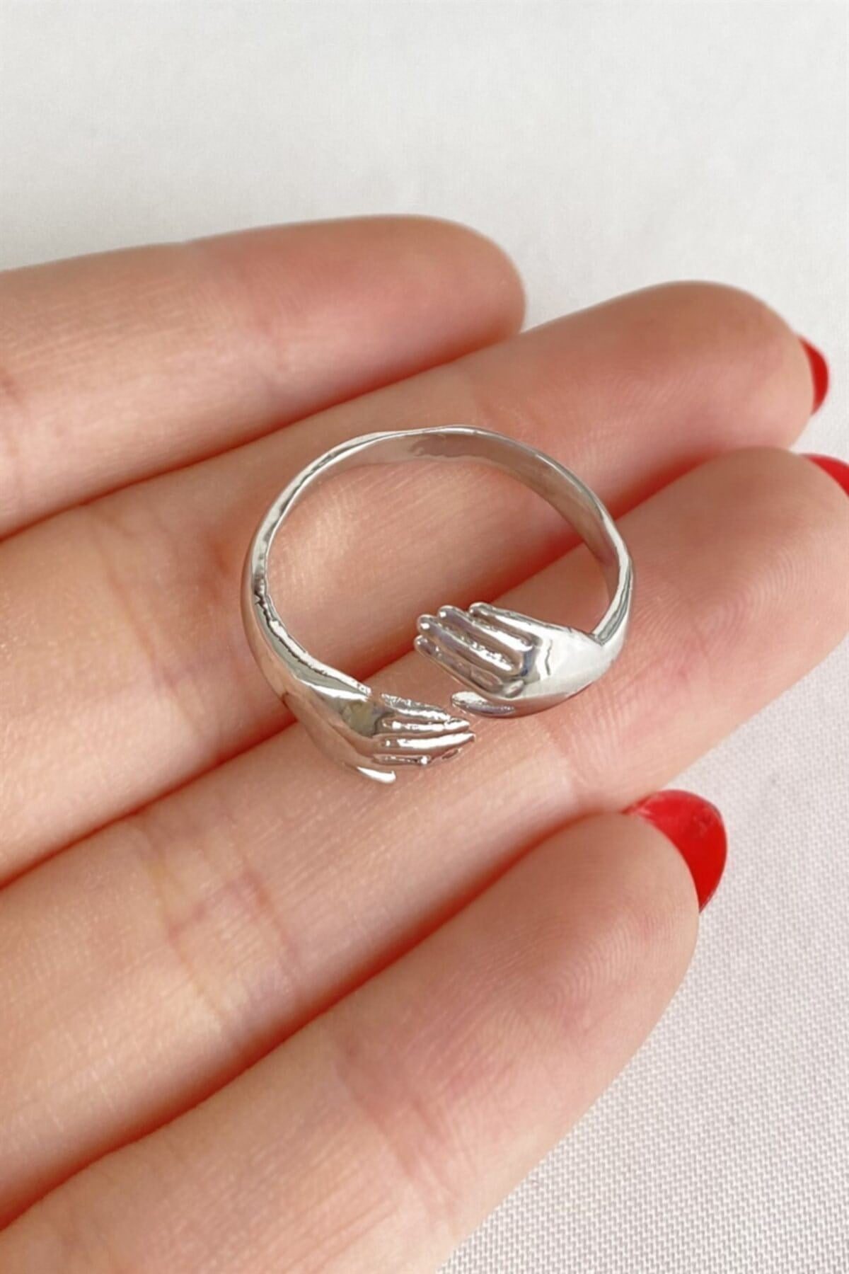 Toptan Kadın Gümüş El Figürlü Ayarlanabilir Yüzük 8 Toptan Kadın Gümüş El Figürlü Ayarlanabilir Yüzük - Görsel 6