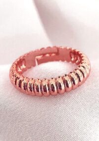 Toptan Kadın Rose Renk Vintage Burgu Yüzük