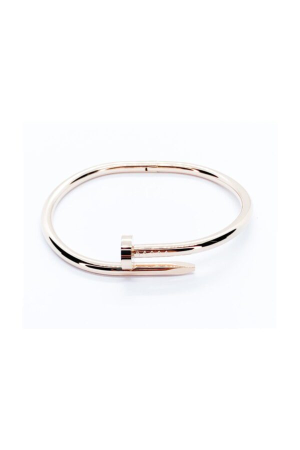 Toptan Unisex Çivi Cartier Modeli Rose Renk Alaşım Bayan Bileklik - Görsel 4