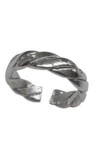 Toptan Kadın Silver Renk Kalın Burgu Yüzük