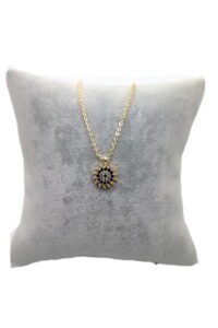 Toptan Altın Renk Zirkon Taşlı Kolye Göz Kolyezirkon