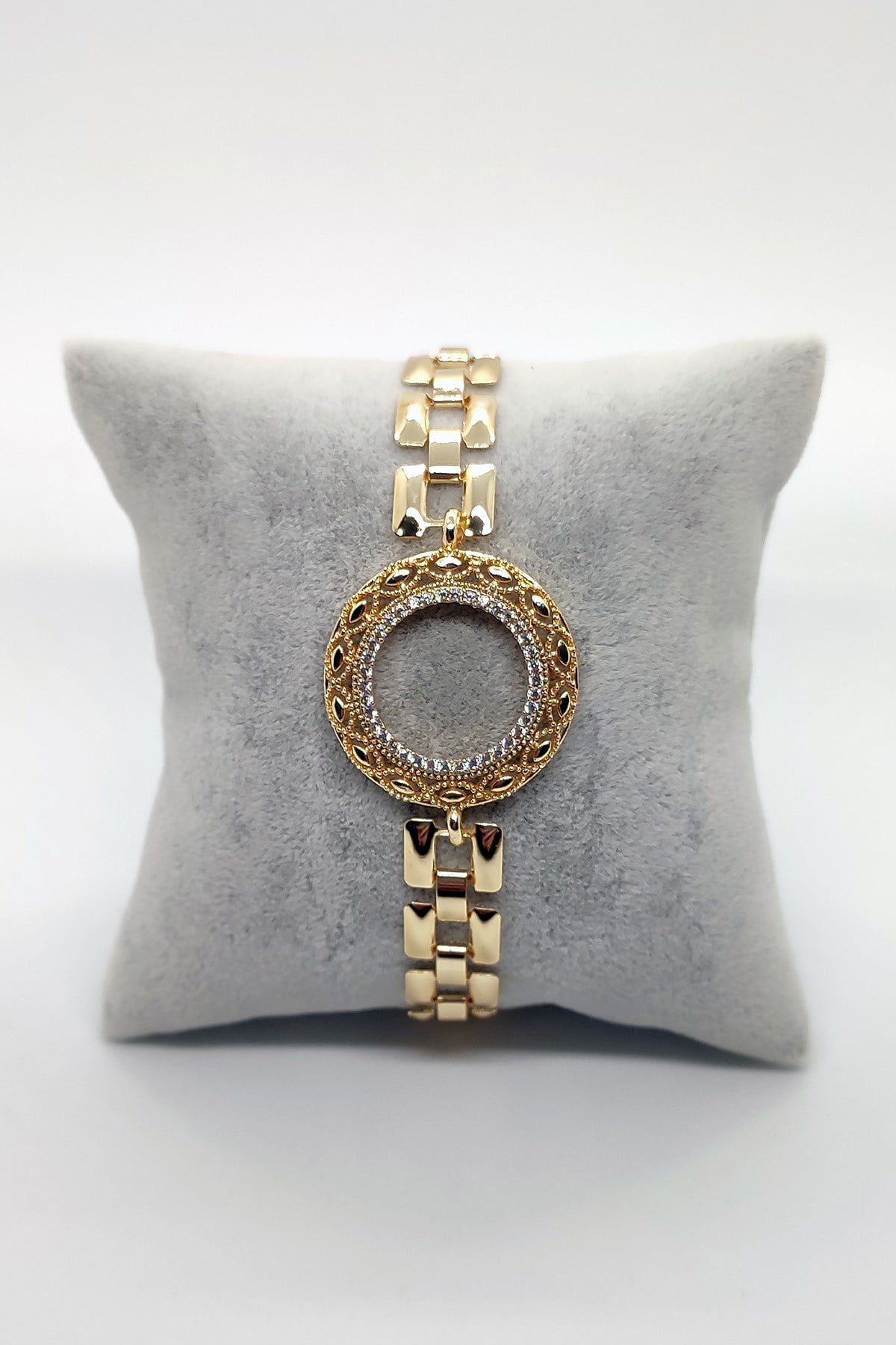 Toptan Altın Renk Zirkon Taşlı Çeyrek Altın Koyulan Bayan Bileklik Çerçeve 527 3 Toptan Altın Renk Zirkon Taşlı Çeyrek Altın Koyulan Bayan Bileklik Çerçeve 527