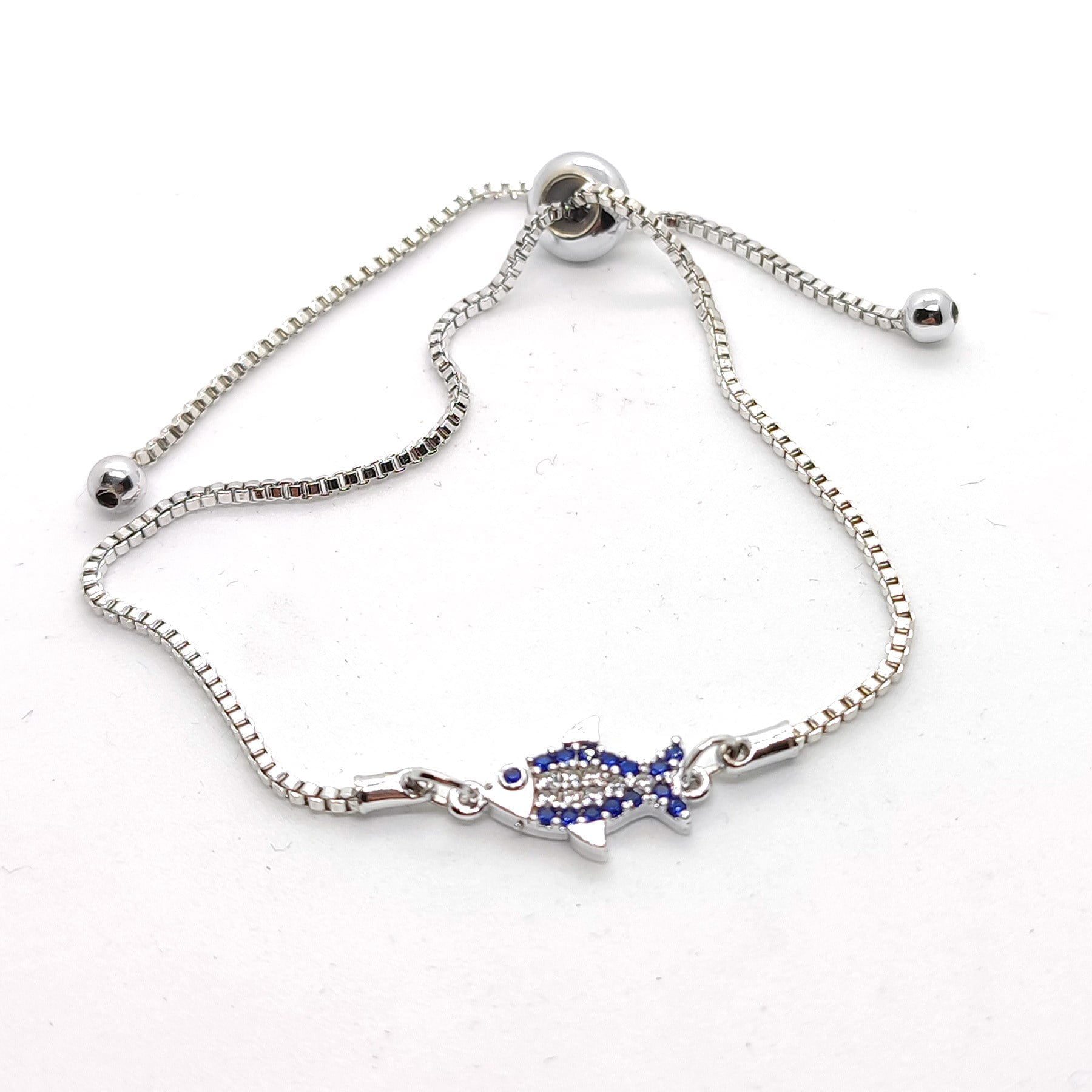 Toptan Gümüş Renk Zirkon Taşlı Balık Asansör Bileklik 4 Toptan Gümüş Renk Zirkon Taşlı Balık Asansör Bileklik - Görsel 2