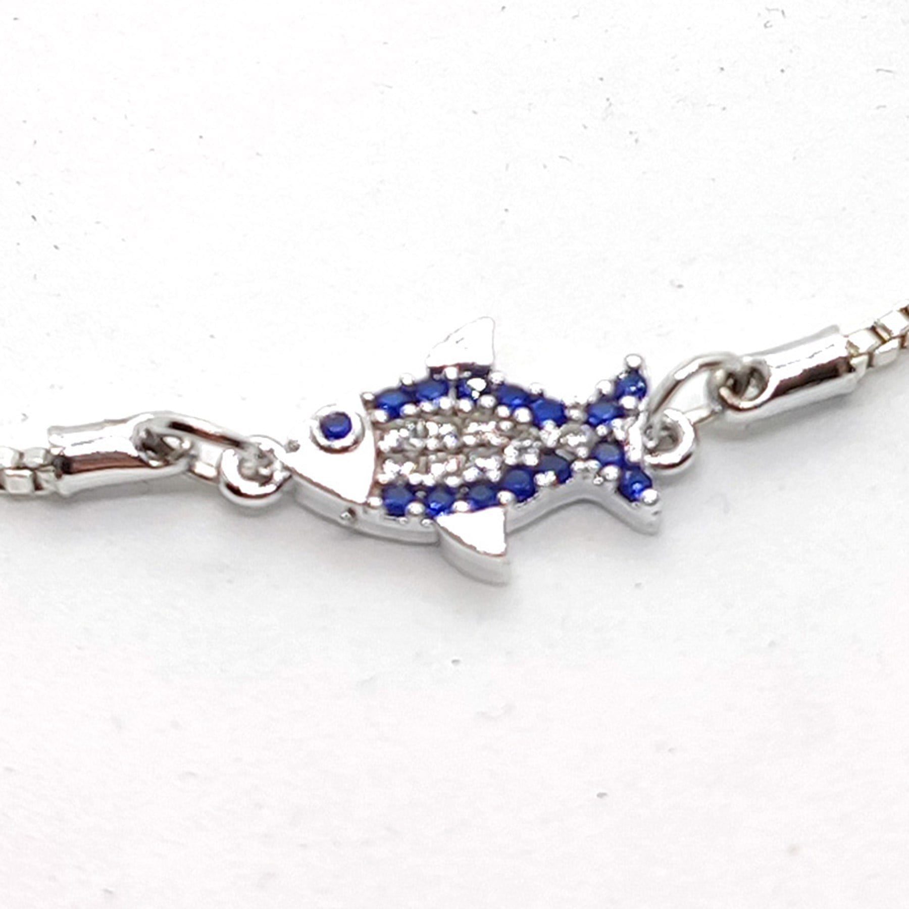 Toptan Gümüş Renk Zirkon Taşlı Balık Asansör Bileklik 3 Toptan Gümüş Renk Zirkon Taşlı Balık Asansör Bileklik