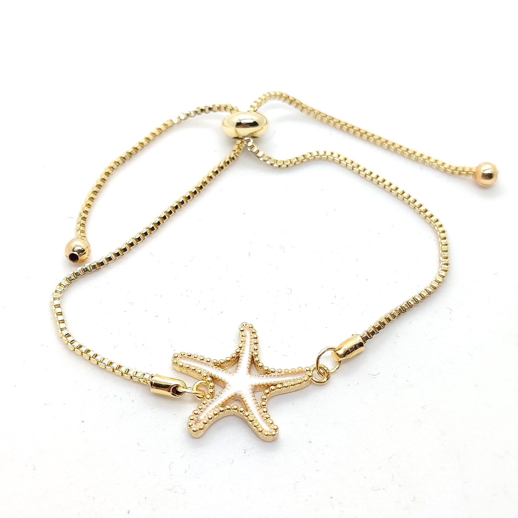 Toptan Altın Renk Zirkon Taşlı Beyaz Mineli Deniz Yıldızı Asansör Bileklik 3 Toptan Altın Renk Zirkon Taşlı Beyaz Mineli Deniz Yıldızı Asansör Bileklik