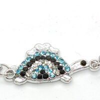 Alternative view of Toptan Gümüş Renk Kaplumbağa Motifli Asansör Bileklik