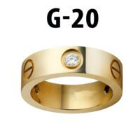Toptan Kartier Taşlı Yüzük Gold Renk 20 Numara
