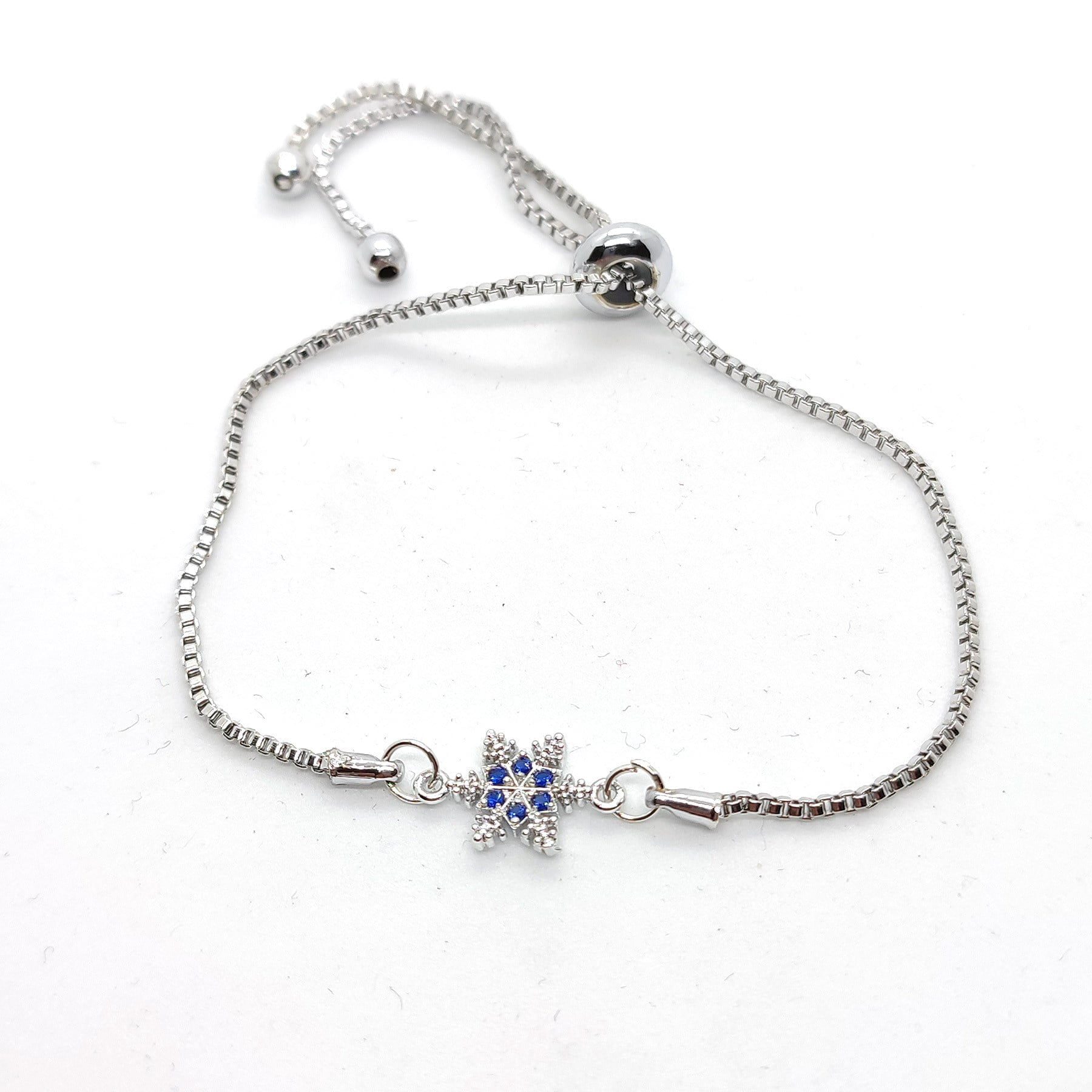 Toptan Gümüş Renk Zirkon Taşlı Ufak Kar Tanesi Asansör Bileklik 4 Toptan Gümüş Renk Zirkon Taşlı Ufak Kar Tanesi Asansör Bileklik - Görsel 2