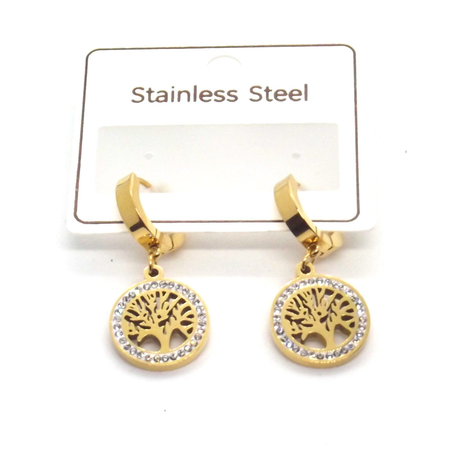 Toptan Altın Renk Çelik Hayat Ağacı Soy Ağacı Çok Taşlı Küpe 681 3 Toptan Altın Renk Çelik Hayat Ağacı Soy Ağacı Çok Taşlı Küpe 681