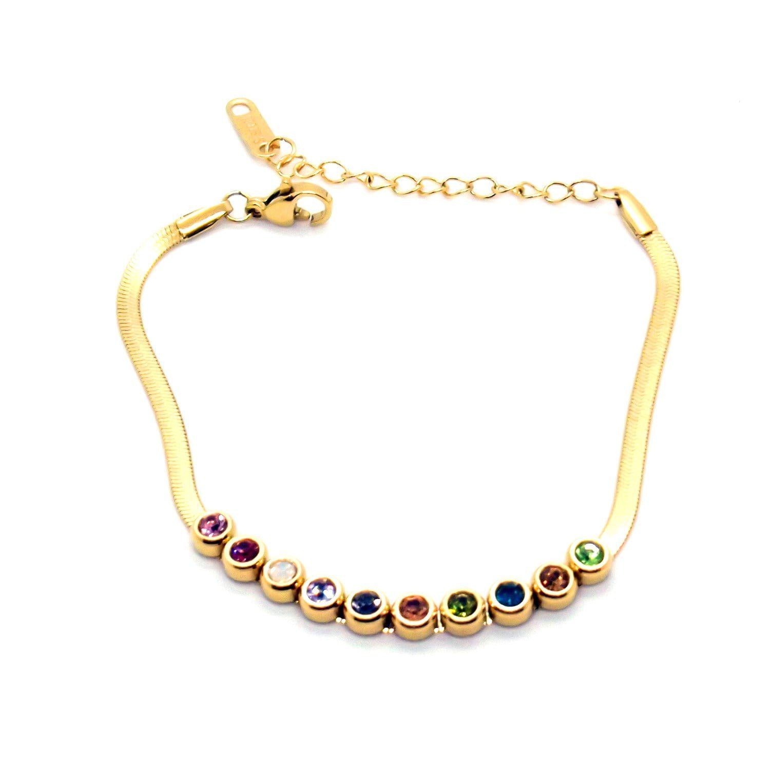 Toptan Altın Renk Çelik İtalyan Zincir Su Yolu Bileklik 668 3 Toptan Altın Renk Çelik İtalyan Zincir Su Yolu Bileklik 668