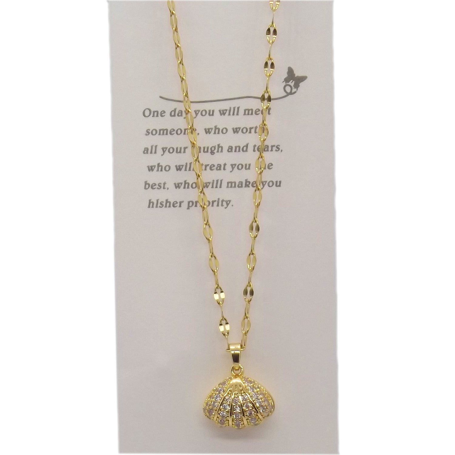 Toptan Altın Renk Çelik Saklı İnci İstiridye Model Çok Taşlı Kolye 695 4 Toptan Altın Renk Çelik Saklı İnci İstiridye Model Çok Taşlı Kolye 695 - Görsel 2