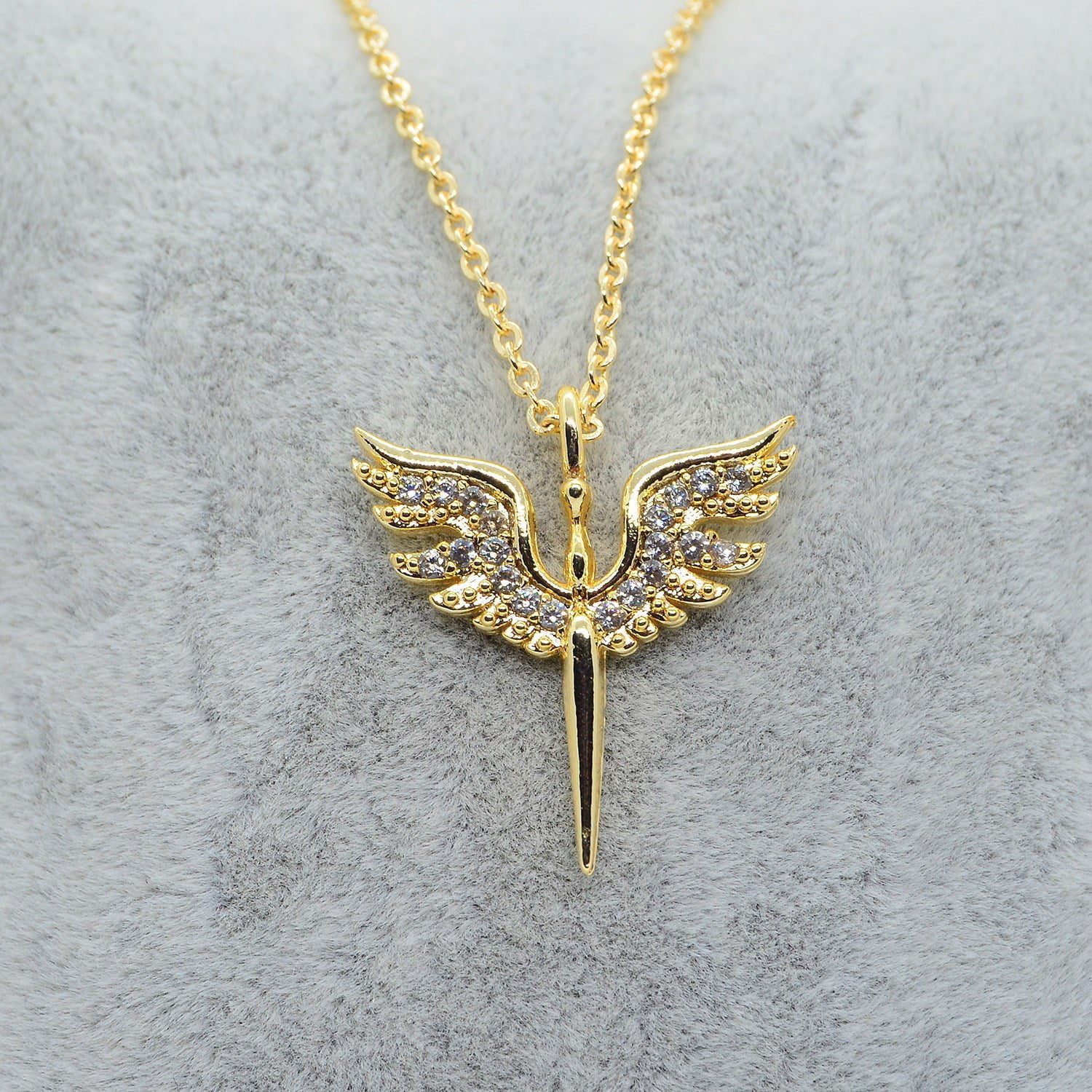 Toptan Altın Renk Zirkon Taşlı Mikail Kolye 775 3 Toptan Altın Renk Zirkon Taşlı Mikail Kolye 775