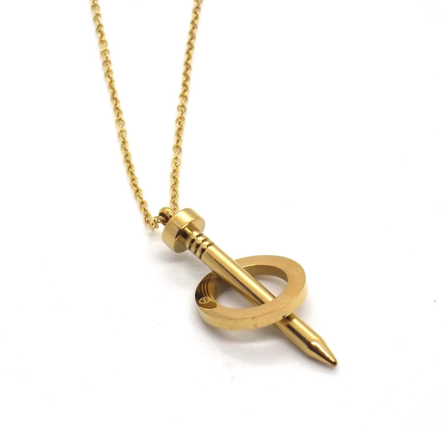 Toptan Altın Renk Çelik Çivi Model Unisex Kolye 698 3 Toptan Altın Renk Çelik Çivi Model Unisex Kolye 698