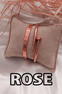 Alternative view of Toptan Rose Renk Çivi Ve Cartier Bileklik Set 842