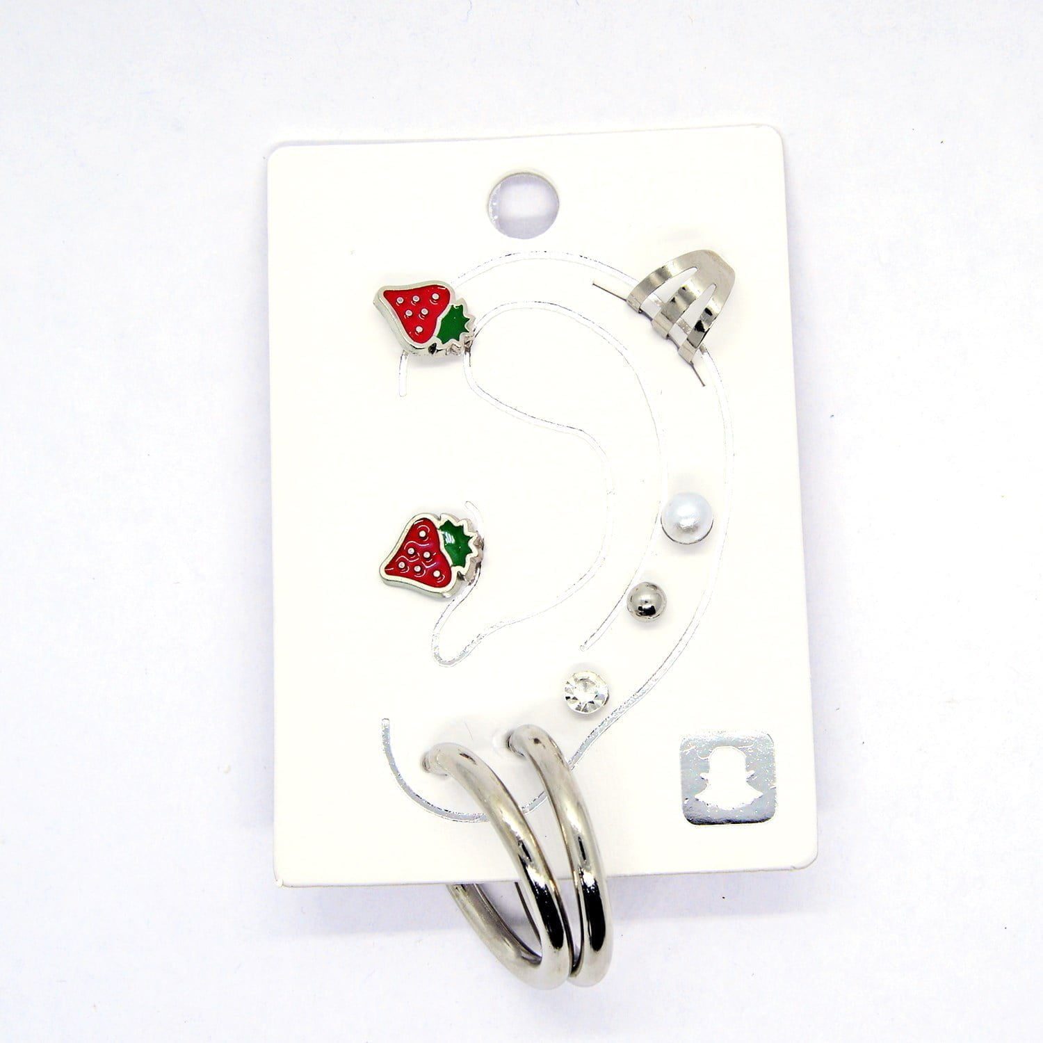 Toptan Gümüş Renk Kombin Küpe Çilek Halka - 1022 10 02686f71c7e94dc4bf66114e632c49f8-toptan taki