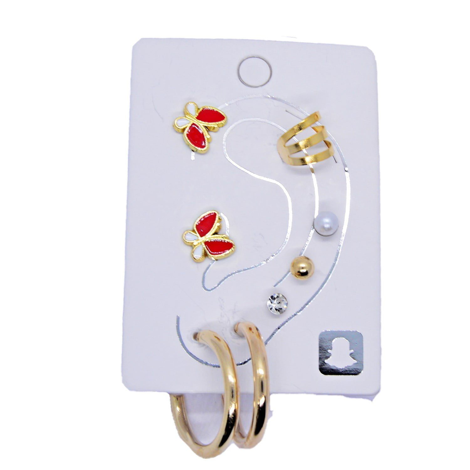 Toptan Altın Renk Kombin Küpe Kelebek Halka - 1031 12 34e7274afebc43b7935b5308f2f29925-toptan taki