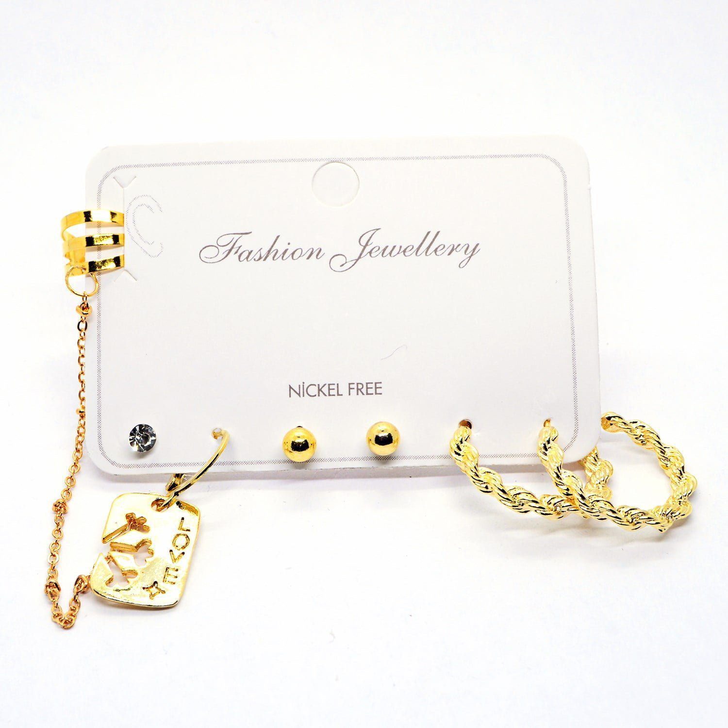 Toptan Altın Renk Kombin Küpe Love Burgu Halka - 1015 8 821e7a1c2dda41b4b3fffab747478c60-toptan taki