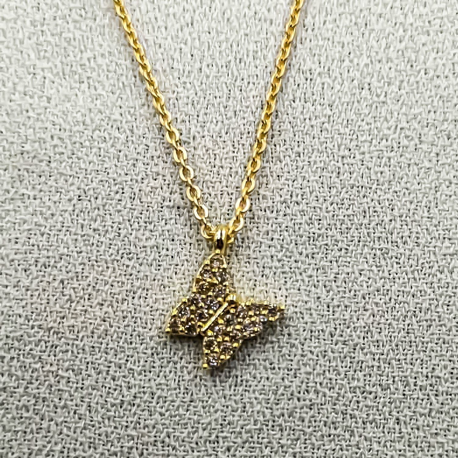 Toptan Altın Renk Zirkon Taşlı Kelebek Kolye 951 3 Toptan Altın Renk Zirkon Taşlı Kelebek Kolye 951