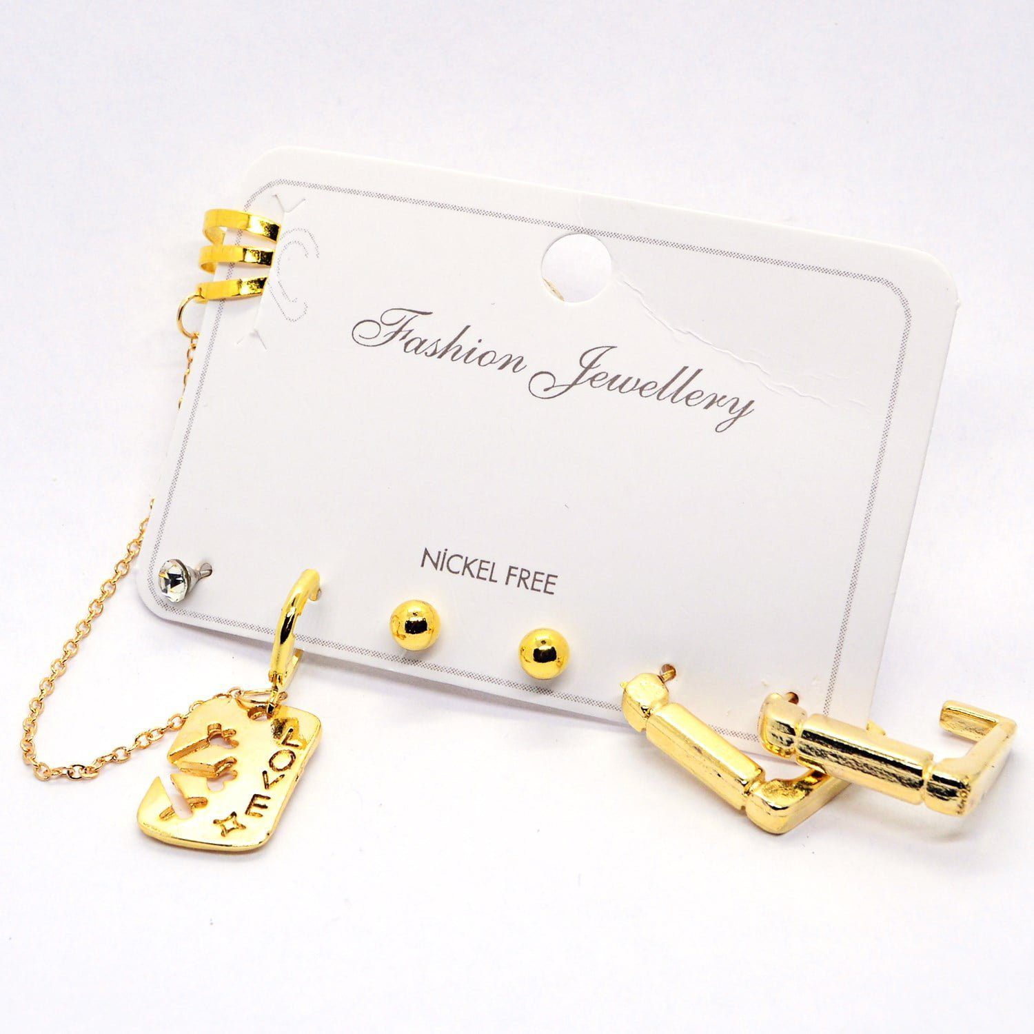 Toptan Altın Renk Kombin Küpe Love Yarım Kare - 1007 7 Toptan Altın Renk Kombin Küpe Love Yarım Kare - 1007 - Görsel 5