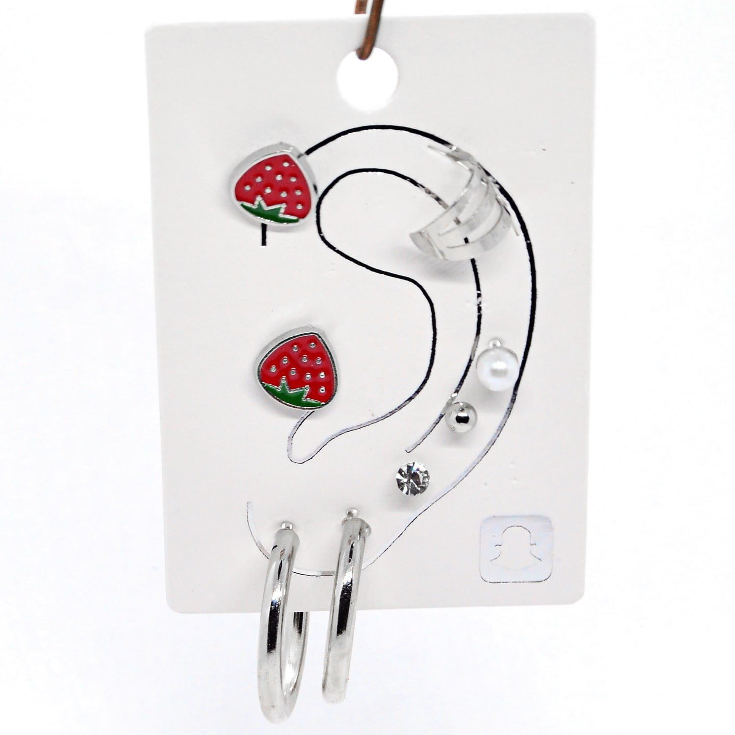 Toptan Gümüş Renk Kombin Küpe Çilek Halka- 1016 7 afa46b9c30494133a521af73eab26047 1-toptan taki