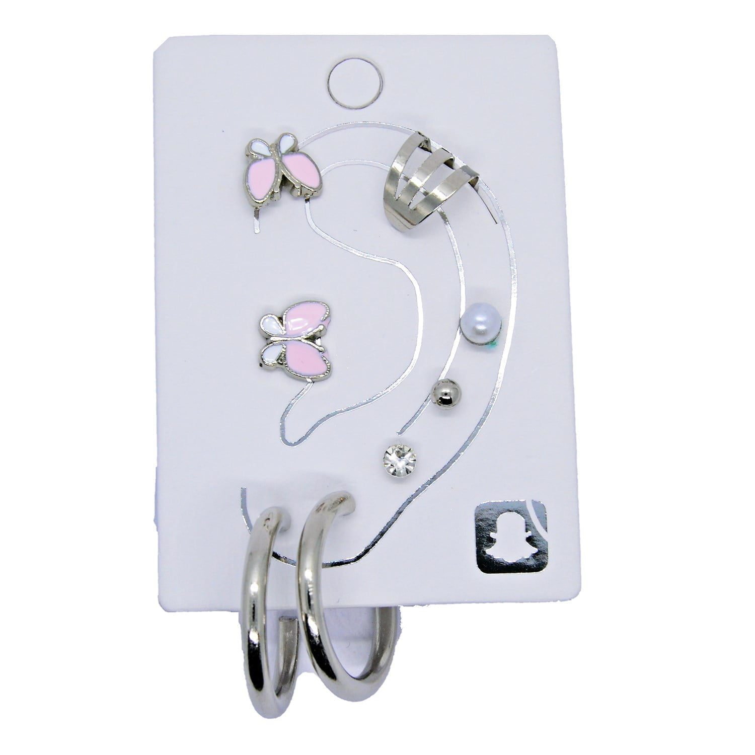 Toptan Gümüş Renk Kombin Küpe Kelebek Halka - 1032 11 b801b46f9e8d4040a9320b84a0d43719-toptan taki