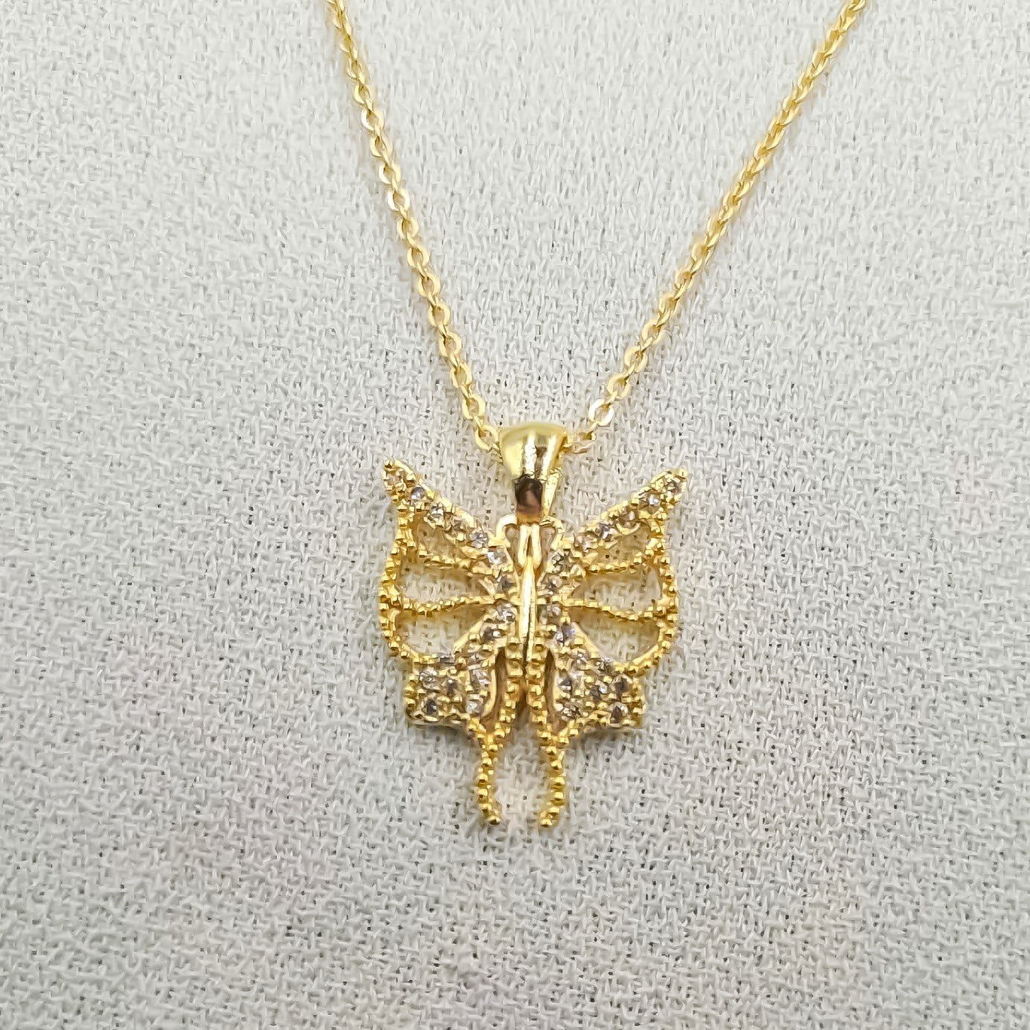 Toptan Altın Renk Zirkon Taşlı Kelebek Kolye 952 3 Toptan Altın Renk Zirkon Taşlı Kelebek Kolye 952