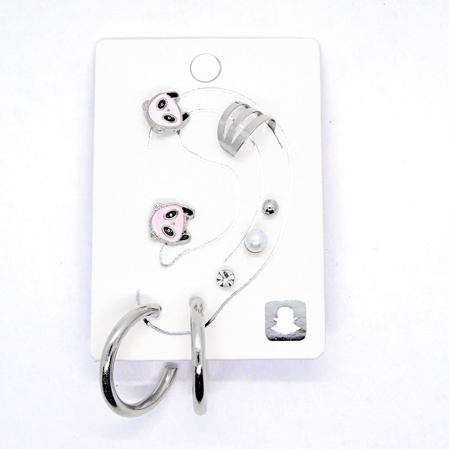 Toptan Gümüş Renk Kombin Küpe Pembe Panda Halka - 1018 15 c7eebdf1a6024c909ddc3b492c6b4333-toptan taki