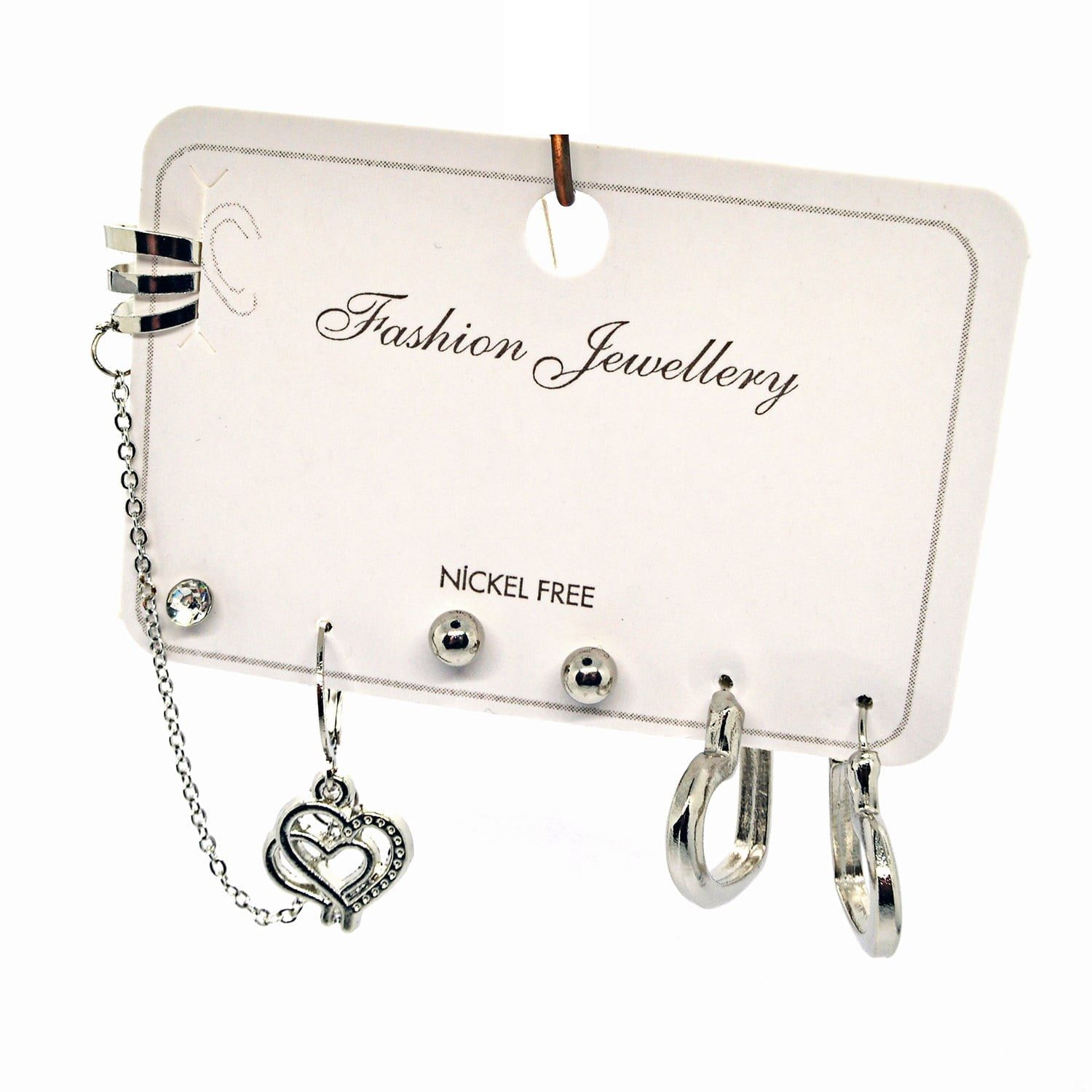 Toptan Gümüş Renk Kombin Küpe Kalp 1002 7 Toptan Gümüş Renk Kombin Küpe Kalp 1002 - Görsel 5