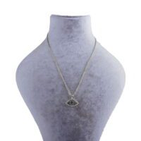 Alternative view of Toptan Gümüş Renk Zirkon  Göz Desenli Kadın Kolye - 1062