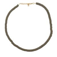 Toptan Kahverengi Renk Fimo Boncuk Kolye - 1172