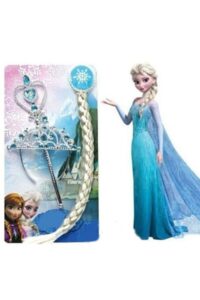 Toptan Frozen Elsa Karlar Ülkesi Saç Taç Asa Seti - 1200