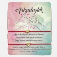 Alternative view of Toptan Altın Renk Kırmızı İp Kalp Arkadaş  Bilekliği - 1139