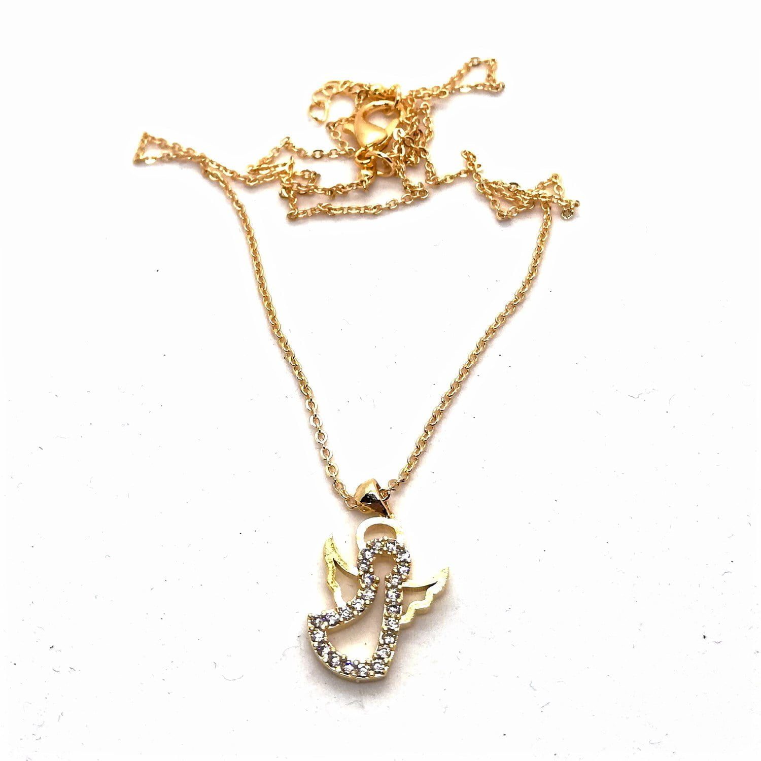 Toptan Altın Renk Zirkon Melek Kolye - 1131 3 Toptan Altın Renk Zirkon Melek Kolye - 1131