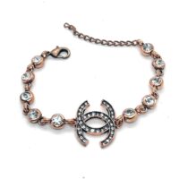 Toptan Antik Bakır Renk Şanel Su Yolu Bileklik - 1145