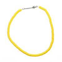 Toptan Sarı  Renk Fimo Boncuk Kolye - 1162