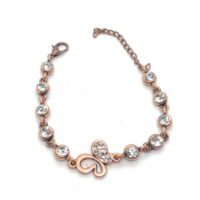 Toptan Antik Bakır Renk Kelebek  Su Yolu Bileklik - 1152