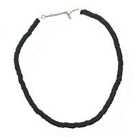 Toptan Siyah Renk Fimo Boncuk Kolye - 1175