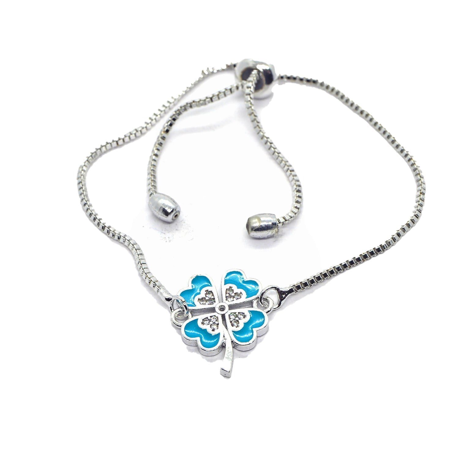 Toptan Gümüş Renk Yeşil Mineli Yonca Zirkon Taşlı Asansör Bileklik- 1095 3 Toptan Gümüş Renk Yeşil Mineli Yonca Zirkon Taşlı Asansör Bileklik- 1095