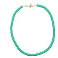 Toptan Yeşil  Renk Fimo Boncuk Kolye - 1178