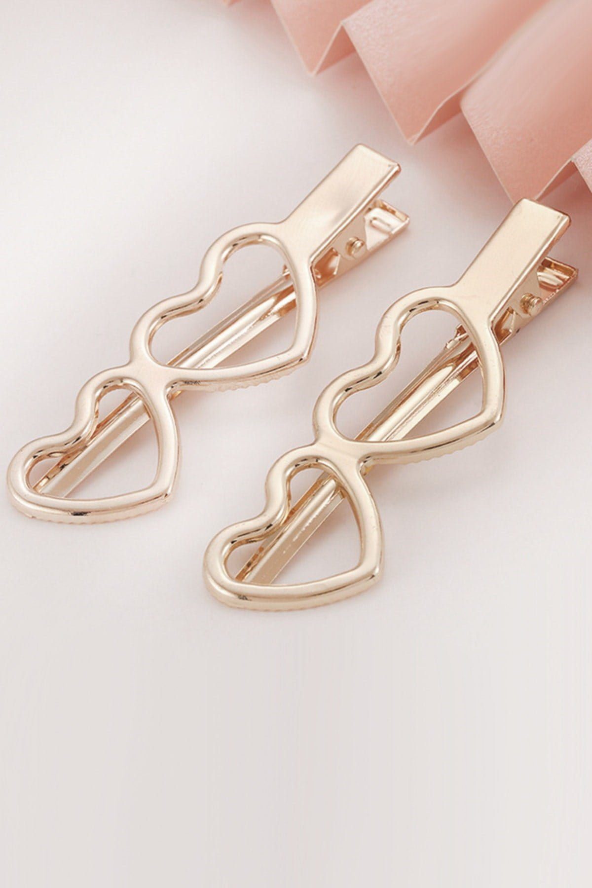 Toptan Kadın 2'li Sarı Luxury Metal Toka Seti Çift Kalpli Model - 1204 3 Toptan Kadın 2'li Sarı Luxury Metal Toka Seti Çift Kalpli Model - 1204