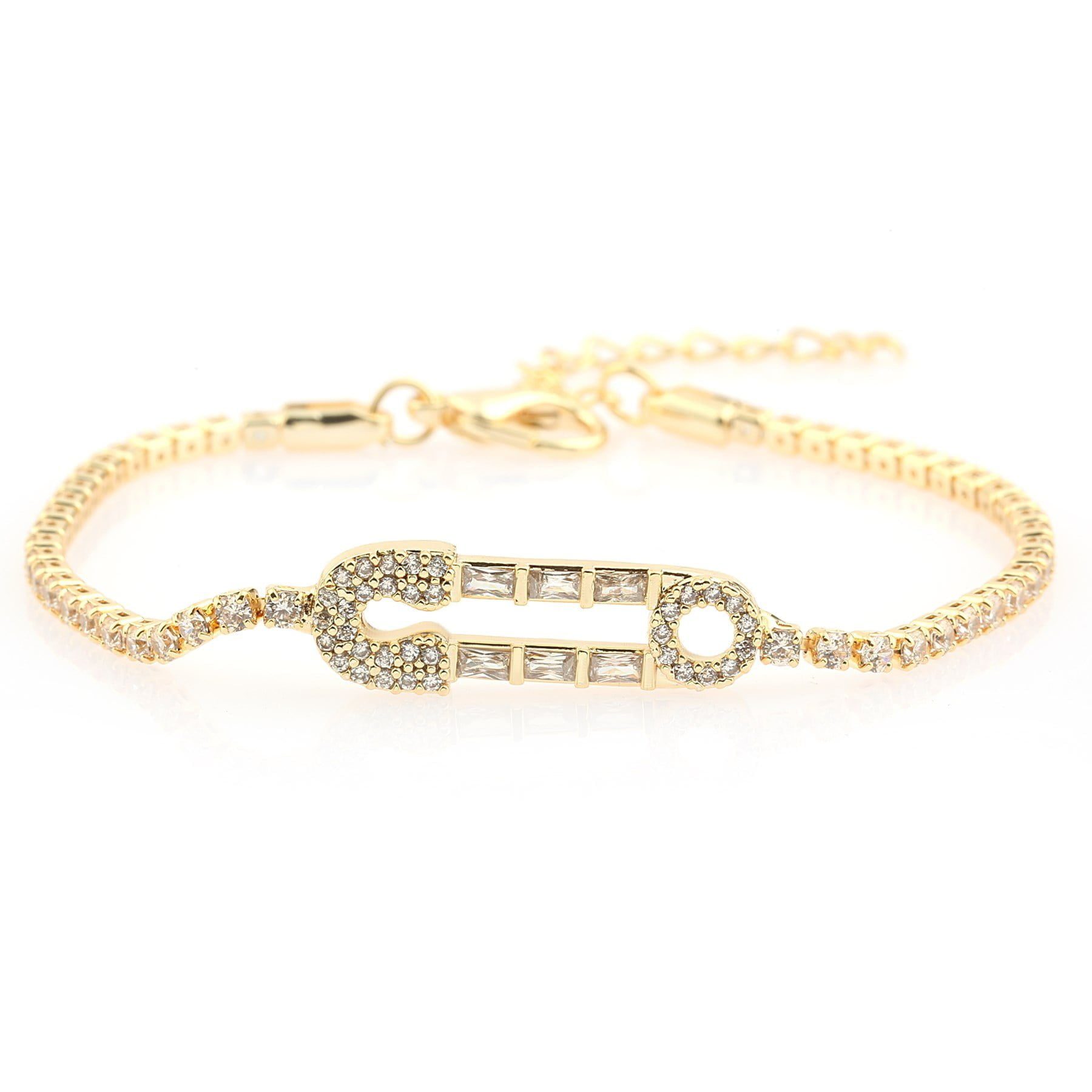 Toptan Altın Renk Zirkon Bileklik - 1277 3 Toptan Altın Renk Zirkon Bileklik - 1277