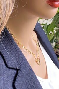 Toptan Altın Renk Kadın Renkli Zirkon Taşlı Kalp Figürlü Ataç Dikdörtgen Zincirli Kolye - 1405 7 040081f03296472091bf978fbd5bf11e-toptan taki