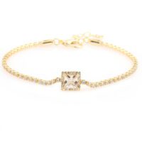 Toptan Altın Renk Zirkon Bileklik - 1299